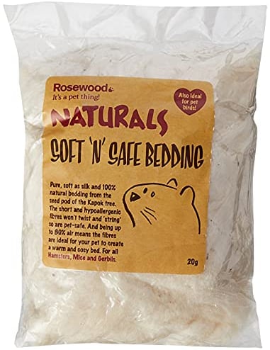 Rosewood Naturals Soft n Safe Animal Bedding, Small, 20 g, Clear
