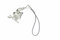 Miniblings Eule Vogel Handyanhänger Handyschmuck Uhu Vogelanhänger Handy silber- Handmade Modeschmuck I Anhänger Handyschmuck Schlüsselanhänger