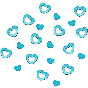 Oblique Unique Herz Konfetti Liebe Romantik Valentinstag Herzen Hochzeit Deko (Türkis)