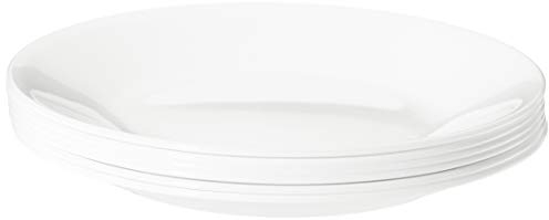 Corelle Set of 6 Round Flat Plates 17 cm – Winter Frost Decor, White