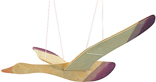 OSTHEIMER 5520065 Mobile Vogel bunt Spannweite 45cm Länge 30cm aus Holz