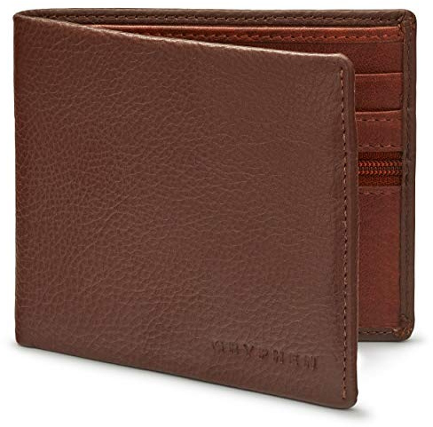 Gryphen Men's RFID Blocking Genuine Leather Wallet (Brown)