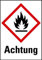Aufkleber Achtung Entzündlich GHS Etiketten Einzeln 148x105mm