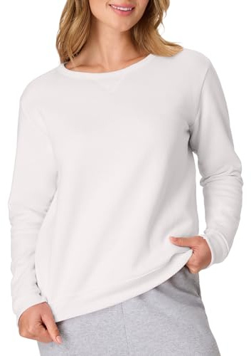 Hanes Felpa EcoSmart Crew Maglia di Tuta Donna (Pacco da 1)
