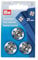 Prym Druckknöpfe zum Aufnähen, Messing, schwarz, 21 mm, silberfarben, 3 Stück