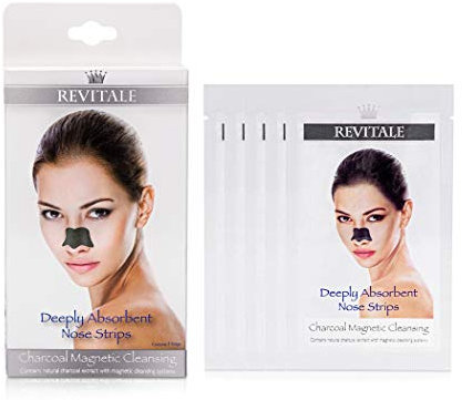 Revitale Charcoal Deep Magnetic Cleansing Nose Pore Strips - Removes Blackheads