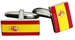 Flaggenfritze® Manschettenknöpfe Fahne/Flagge Spanien mit Wappen