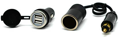 Cliff-Top Hella (DIN) à l'adaptateur standard pour allume-cigare + 3,3 Ampères Chargeur double USB (non adapté aux voitures)