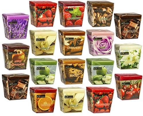 All2shop duftende Votivkerzen Set von 18 verschiedene reine Düfte für Entspannung und Aromatherapie (18 verschiedene Düfte, Normal)