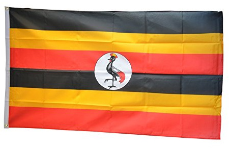 Flaggenfritze Fahne/Flagge Uganda + gratis Sticker