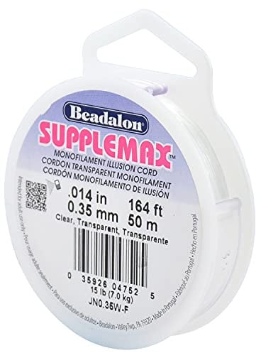 Beadalon Illusion Beading Cord, Nylon, 0.35 mm / .14 in-50 m / 164 ft