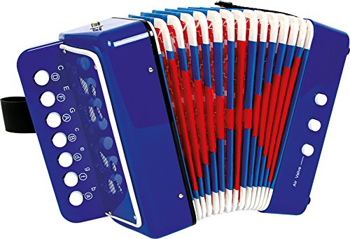 small foot Akkordeon „Blau“, fördert das Musik- und Taktgefühl, Musikinstrument mit Gurt, ab 3 Jahren, 3318