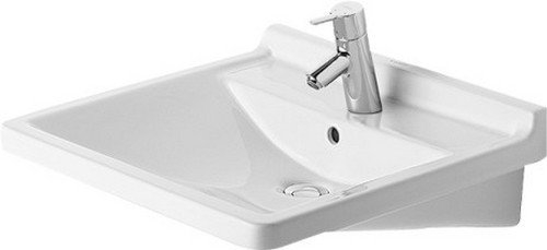Duravit Starck 3 Waschtisch mit Überlauf chrom Starck 3 600 mm weiß