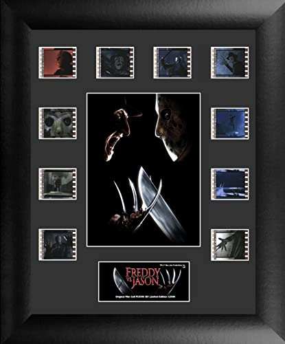 FILMCELLS Freddy Vs Jason Mini-Montage, gerahmt, Filmpräsentation, 27,9 x 33 cm, limitierte Auflage, offizielles Lizenzprodukt, 10 Stück (10)