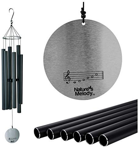 Nature's Melody AT42BK Aureole Tunes Windspiel, 106,7 cm, Schwarz