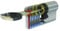 Tesa Assa Abloy, TX854040L, Cilindro de seguridad TX80, Leva larga, Latonado, 40x40mm
