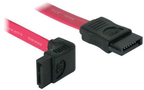 3er Pack DeLock SATA Kabel 50cm links/gerade Kabel 1 x HDD 2 x 7 pol SATA 0.50 m links gewinkelt