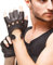 Nappaglo Herren Hirschleder Fingerlose Handschuhe Halbfinger Lederhandschuhe für fahren Motorrad Radfahren Ungefüttert Handschuhe (XL (Umfang der Handfläche:22.8-24.1cm), Braun)