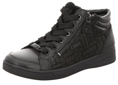 ARA Damen Rom Mid-Cut Sneaker, Schwarz, 36.5 EU