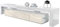 Vladon Lowboard Lima V2, Made in Germany, TV-Kommode mit 2 Klappen, 1 offenem Fach und 2 Glasablagen, Weiß Hochglanz/Creme Hochglanz (189 x 38 x 35 cm)