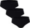 BRUBECK 3er Set Hipster Damen | Nahtlose Unterwäsche Frauen | Slip Atmungsaktiv Und Schnell Trocknend | Womens Panties | 41% Merinowolle | Gr. XL | Schwarz | HI10080