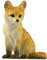 11,4 cm sitzend Fox CUB Deko Figur Statue, orange und weiß