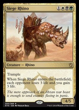 Magic: the Gathering - Siege Rhino (200/269) - Khans of Tarkir - Foil