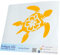 INDIGOS UG Auto Aufkleber Auto - 120x100 mm - Schildkröte Hawaii - gelb - Selbstklebender Sticker für Auto, Fenster, Bus oder LKW