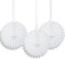 White Solid Tissue Paper Fans (15cm) 3 Pieces - Vibrant Hanging Decorations for Parties & Events