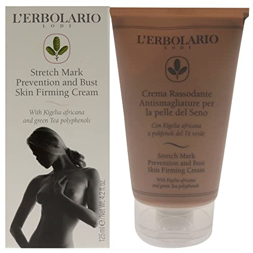 L'Erbolario Stretch Mark Prevention and Bust Skin Firming Cream - Stretch Mark Cream - Skin Firming Formula - Shea Butter and Kigelia Extract - 4.2 oz