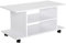 HOMCOM Mueble para Televisión Mesa para TV con Estantes y Ruedas con Bloqueo Superficie de Melamina 80x40x40 cm Blanco