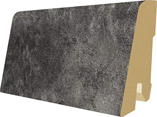EGGER Home Sockelleiste dunkel grau L242 Fußleiste | Bodenleiste 2,4m passt zu EHL005 Schiefer León