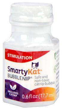 SmartyKat Bubble Nip Catnip Bubbles for Cats & Kittens, Safe for Pets - Trial Size, 0.6 Fluid Ounce