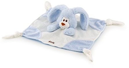 Trudi 8006529181338 - Hase Schmusetuch Cremino 26 x 26 cm, blau