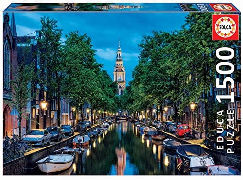 Educa 16767-1500 Amsterdam Canal at Dusk, Puzzle