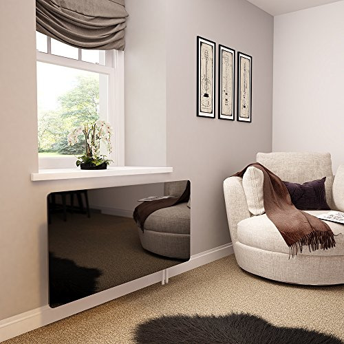 Black Glass Radiator Covers - Made By Premier Range in 820mm Wide x 640mm High