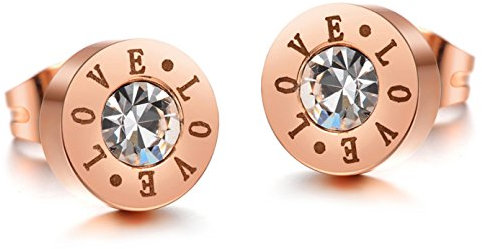 Kim Johanson Edelstahl Damen Ohrringe Love Liebe inkl. Geschenkverpackung