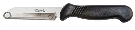 Zinel 4312 Stainless Steel 8cm Peeler/Parer with Guard, 8 cm, Silver