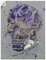 ARTland Wanddeko Wandtattoo selbstklebende Vinylfolie 60x80 cm Totenkopf Abstrakte Kunst Muster Modern Bunt T2VV