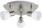 EGLO Deckenlampe Enea, 3 flammige Deckenleuchte, Deckenstrahler aus Metall in Nickel-Matt, satiniertes Glas in Weiß, Wohnzimmerlampe, Spots mit E14 Fassung