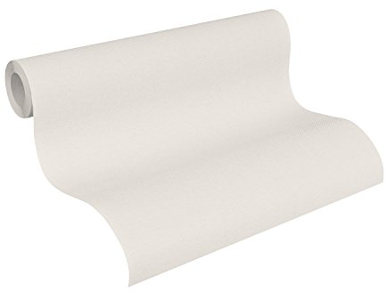 A.S. Création Styleguide Natural Colours Vliestapete mit Struktur 0,53 x 10,05 m – Weiß, Creme – einfarbige Wandtapete für verschiedene Räume – 304863