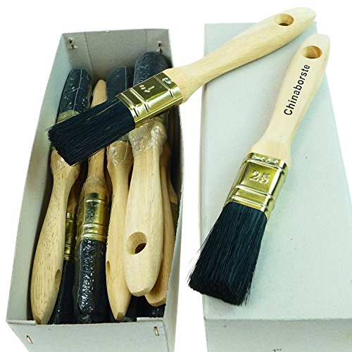 ROTIX 6 x Flachpinsel Lackier-Pinsel 12. Stärke Profi-Qualität 6er-Pack (25 mm)