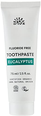 Urtekram Eukalyptus Zahnpasta für die Zahnfleischgesundheit – Reduziert Plaque mit fluoridfreier Zahnpasta – Bio veganer natürlicher Herkunft – Urtekram Dental, 75 ml (1er Pack)