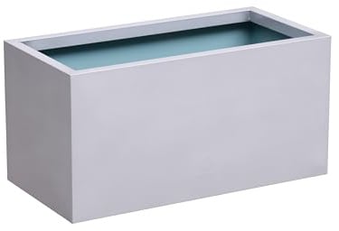 Primrose Garden Zinc Kitchen Herb Planter Windowsill Trough Silver 50cm x 25cm (19.7in x 9.8in)