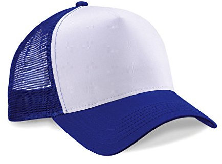 Beechfield Snapback Trucker Half Mesh Hip Hop Cap B640, Farbe:Bright Royal/White;Größe:One Size one size,Bright Royal/White