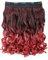 CAISHA 40cm 1 Teilig CLIP IN EXTENSIONS Sophia Haarteil Gewellt Schwarz Rot CEB11