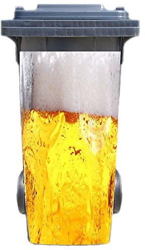 SHIRT-TO-GO Aufkleber für Mülltonne Mülltonnenaufkleber - Motiv Bierglas