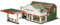 Metcalfe Po281 Oo Gauge Petrol Station Cardboard Kit
