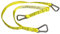 Navyline 3-Punkt Lifeline - Sicherungsleine mit 3 Karabinern - Gelb, D-Form, Twist Lock, Bootsausstattung, Klettern