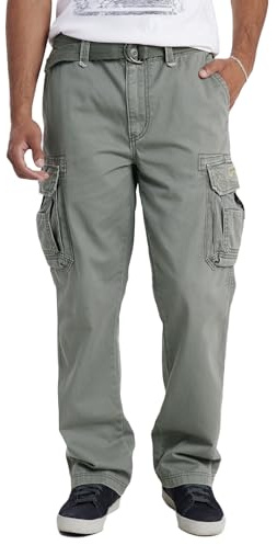 UNIONBAY mens Survivor Iv Relaxed Fit Cargo - Reg and Big Tall Sizes Casual Pants, Leaf, 38W x 30L US